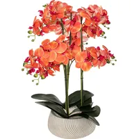 Atmosphera Créateur d'intérieur Atmosphera - Künstliche Orchidee im Topf Sanae orangefarbener zementtopf h65cm