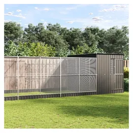 vidaXL Voliere mit Erweiterung Silbern 704x303x216 cm Stahl