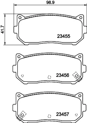 DON Bremsbelagsatz, Scheibenbremse pcp1187 für KIA