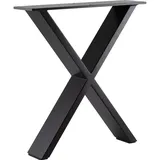 Simausrom Bankkufe X-Form Breite 380 mm, Stahl Schwarz lackiert