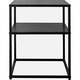 sweeek - 2er Set Nachttische aus schwarzem Metall mit Regal