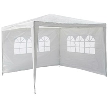 VCM Pavillon 3 x 3 m inkl. Seitenteile weiß