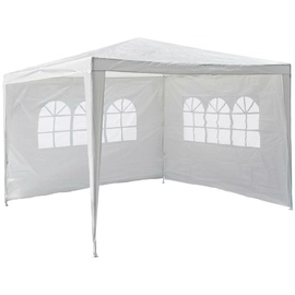 VCM Pavillon 3 x 3 m inkl. Seitenteile weiß