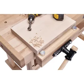 Holzkraft Hobelbank Holz 170 cm braun
