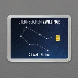 Goldbarren 05g Sternzeichen: Zwillinge (Flip)
