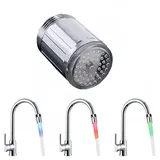 Bunte LED Wasserhahn,LED Küchen Wasserhahn,LED Wasserhahn Armatur Licht mit Temperatur-Sensor,Wasserfall LED Wasserhahn,3 Farben,Für Restaurant Haus Hotel Badezimmer Küche Zubehör,Romantik,Mode