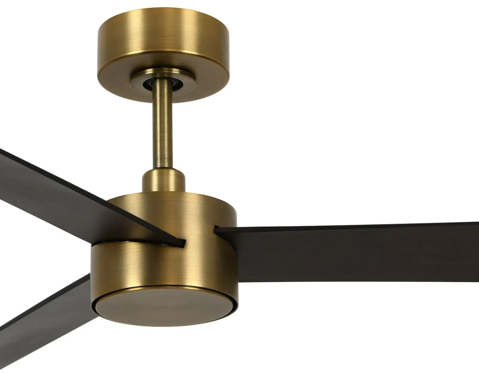 Climate IV Ventilator mit Licht messing/walnuss, DC Beacon Lighting, Climate IV, dimmbar, Holz, für Wohnzimmer, Kunststoff, Modern - 31.5