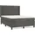 vidaXL Boxspringbett mit Matratze Dunkelgrau 140x200 cm Samt