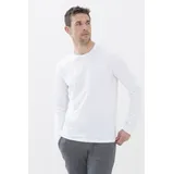MEY Herren Longsleeve weiß Baumwolle & Mix unifarben, weiß, NOS