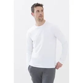 MEY Herren Longsleeve weiß Baumwolle & Mix unifarben, weiß, NOS
