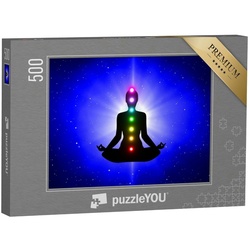 puzzleYOU Puzzle Meditation: Menschen erreichen Erleuchtung, 500 Puzzleteile, puzzleYOU-Kollektionen Chakra, Menschen