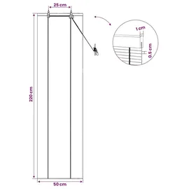vidaXL Bambusrollo 50 x 220 cm Braun