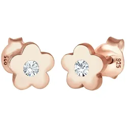 Elli Kinder Blume Kristalle 925 Silber rosefarben Damen 