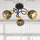 GLOBO Deckenleuchte 3-flg. Metall schwarz gold 39x20 cm