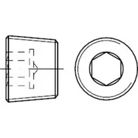 Industrial Quality Supplies DIN 906 Verschlussschraube mit Innensechskant, kegeliges