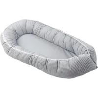 ULLENBOOM Kuschelnest Waffelpiqué uni 55x95 cm, Grau