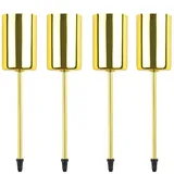 Adventskranz Kerzenhalter Stabkerzenhalter Kerzenstecker Retro Kerzenteller Adventskranz mit Kurzspieß als Dekoration für Weihnachten(Gold) (4)