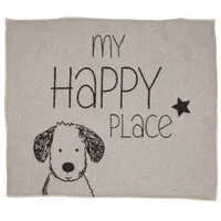 David Fussenegger Hundematte my happy place 80 x 70 cm grau