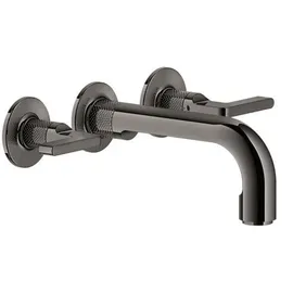 GESSI Inciso Farbset 2-Griff-Wannen-Armatur Metall Schwarz PVD