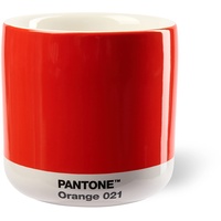 Copenhagen Design PANTONE Porzellan Latte Macchiato Thermobecher, 220ml, Orange 021 C