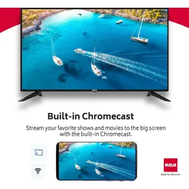 RCA RS42 Android Fernseher 42 Zoll Smart TV mit Google Assistant, Chromecast, Netflix, Prime Video, Google Play Store für DAZN, Disney+ UVM, BT-Fernbedienung, WiFi, Triple-Tuner