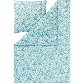 Estella Tina floral cyan 135 x 200 cm + 2 x 80 x 80 cm