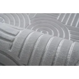 Kayoom Calma 125 Kurzflorteppich 160 x 220 cm Silber