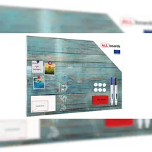 ALLboards Memoboard 90 x 60 cm Blau