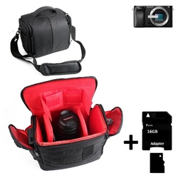 K-S-Trade Kameratasche für Sony Alpha 6100, Kameratasche Fototasche Umhängetasche Schultertasche Zubehör schwarz