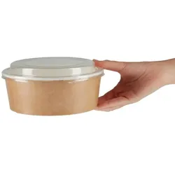 Colpac Recycelbare Einweg Salat Schalen mit Deckel Groß 1300ml ( 150er Pack)