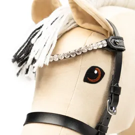 my hobby horse - Zaumzeug für Steckenpferde - schwarz mit silbernen Steinen