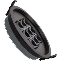 efectoLED LED Downlight Einbaustrahler 30W Rund AERO UGR13 Ausschnitt Ø 205 mm Schwarz 6000K Kaltweiß