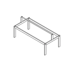Lifetime Dachgestell   ¦ weiß ¦ Maße (cm): B: 207 H: 64 T: 102.0