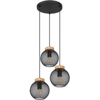 GLOBO Pablo 3-flg. 44 cm rund schwarz, braun