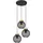 GLOBO Pablo 3-flg. 44 cm rund schwarz, braun