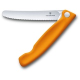 Victorinox Swiss Classic Gemüsemesser mit Wellenschliff faltbar orange