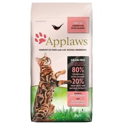 Applaws Adult Huhn mit Extra Lachs Trockenfutter für Katzen 2kg (Rabatt für Stammkunden 3%)