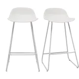 miliboo Design-Barhocker H65 cm Weiß