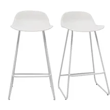 miliboo Design-Barhocker H65 cm Weiß