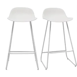 miliboo Design-Barhocker H65 cm Weiß