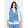 Ulla Popken Damen große Größen Übergrößen Plus Size Jeansweste, Wickeloptik, V-Ausschnitt, Biobaumwolle light blue 54+ 846133901-54+ - 54-56