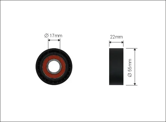 CAFFARO Spannrolle, Keilrippenriemen 500241 für TOYOTA BMW
