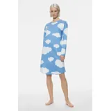 MEY Damen, Pyjama, Clouds Nachthemd, Blau, (40)