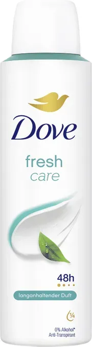 DOVE – Anti-Transpirant Spray Fresh Care 150ml – 48h Schutz vor Achselnässe & Geruch – 0% Alkohol – Mit 1/4 Pflegecreme