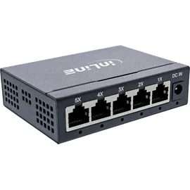InLine Gigabit Switch 5-Port, 1Gb/s, Desktop, Metallgehäuse, lüfterlos