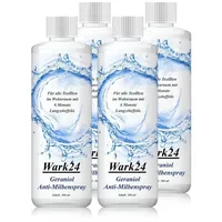 Wasserbett Wark24 Geraniol Anti-Milbenspray 500ml - Für alle Textilien (4er Pack), Wark24