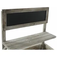 DKD Home Decor Schieferwagen Tannenbaum 87x41x109 Hellbraune Schieferräder Tannenbaum