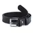 Ladeheid Kindergürtel Leder 2,5 cm Blau/Schwarz 74