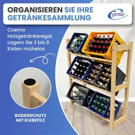 mein-regal Getränkekistenregal 92 x 31 x 108 cm Braun