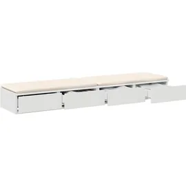 vidaXL Bettschubladen Weiß Holzwerkstoff